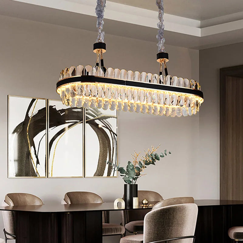 Dimmable LED Crystal Chandelier | Dining Room Lighting