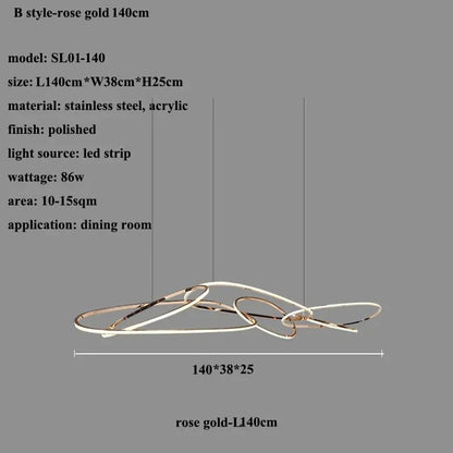 LED Modern Gold Pendant Light | Dining Room Home Lighting