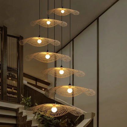 Bamboo Woven Chandeliers for Kitchen and Living Room