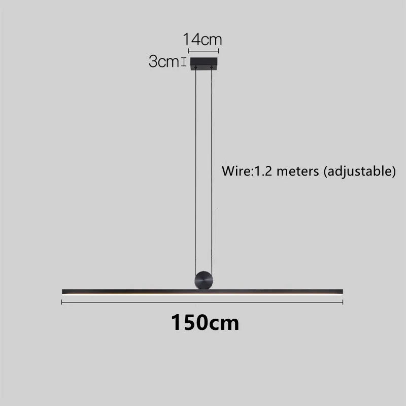 LED Black Chandelier | Kitchen Island Home Lighting