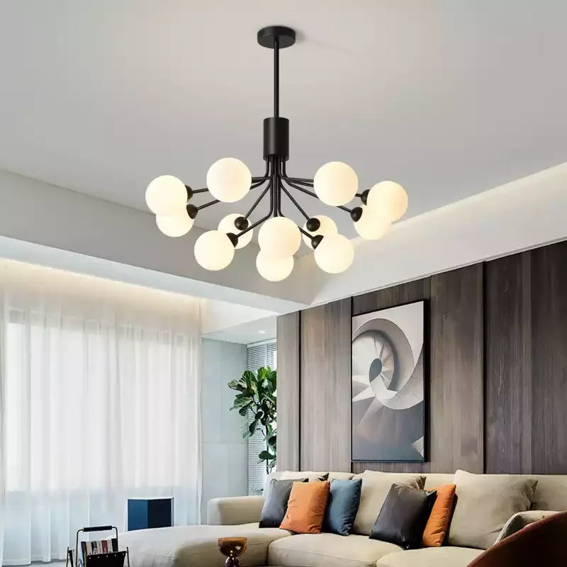 LED Nordic Glass Gold Chandelier | Kitchen Island Lighting