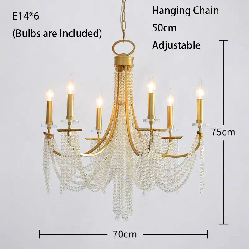 LED Candle Ceiling Chandelier for Classical Living & Dining Rooms