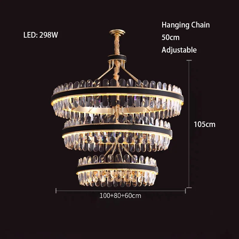 Dimmable LED Crystal Chandelier | Dining Room Lighting
