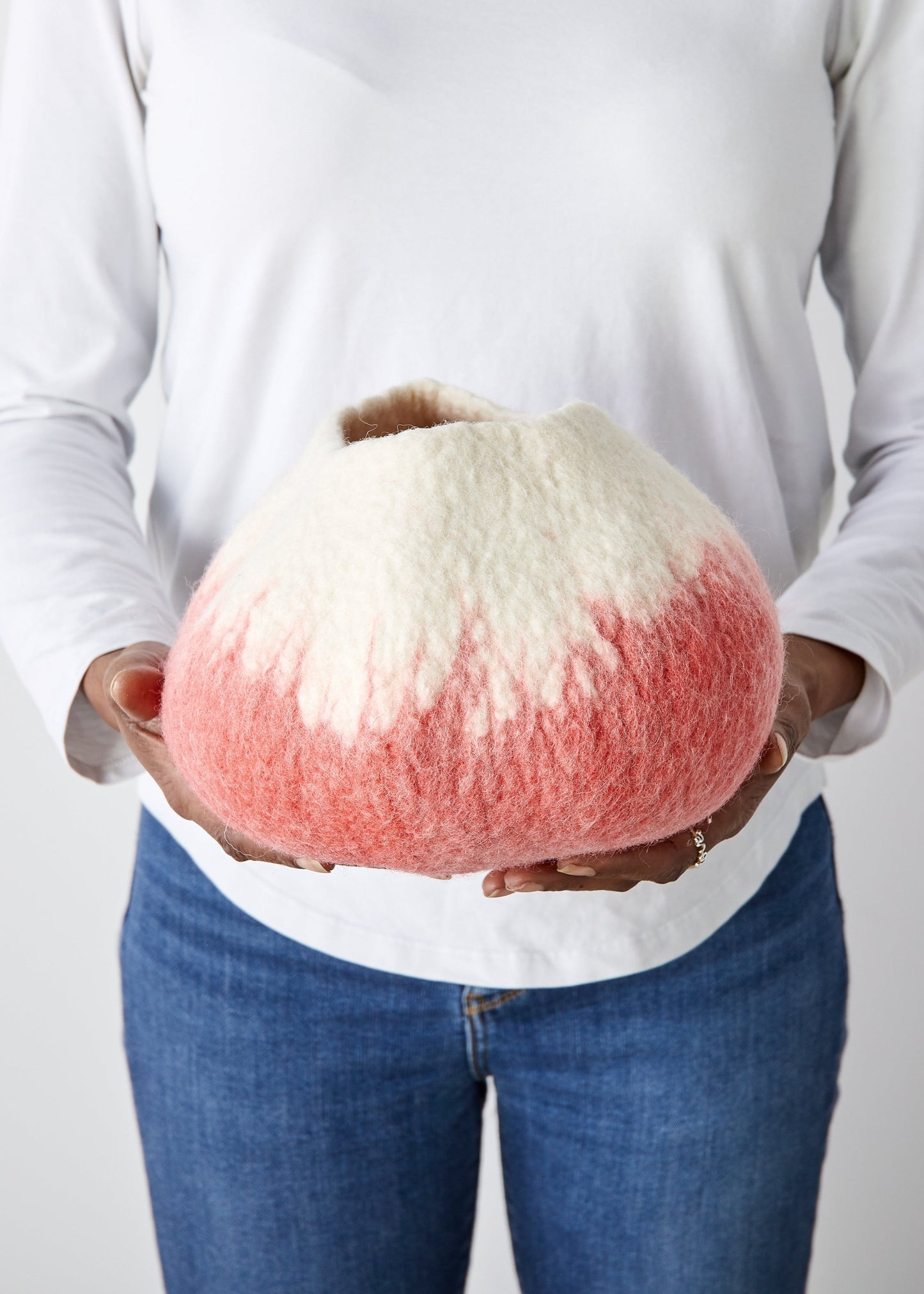 Sunkissed Coral Decorative Wool Ukhamba Bowl