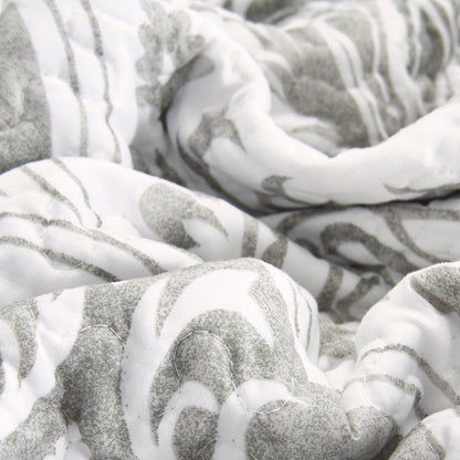 Tache Paisley Damask Matelasse Austere Grey Moon Sky Cushion Cover / Euro Sham (TB300-199)