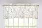 Tache Modern Abstract Leaf Line Art Foliage White Grey Black Gold Window Valance (TJ3571)