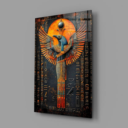 Winged God Glass Wall Art || Designer Collection