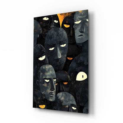 Foreign Faces Glass Wall Art || Designer Collection