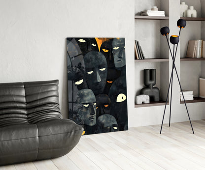 Foreign Faces Glass Wall Art || Designer Collection