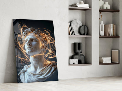 The Shining Mind of Aurelius Glass Wall Art || Designer Collection