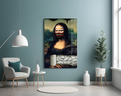 Modern Mona Lisa Glass Wall Art || Designer Collection