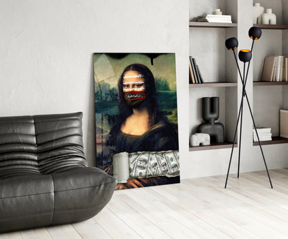 Modern Mona Lisa Glass Wall Art || Designer Collection