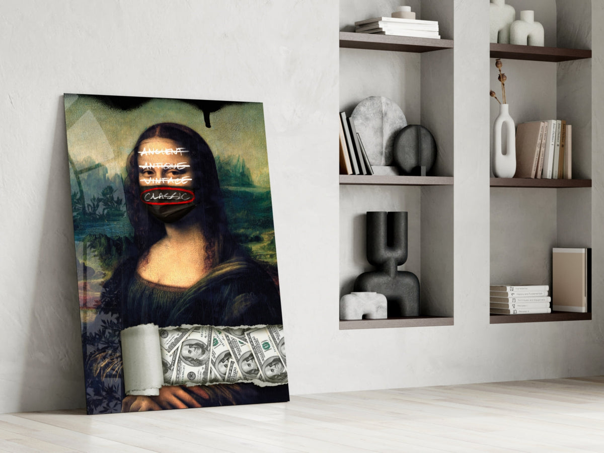 Modern Mona Lisa Glass Wall Art || Designer Collection
