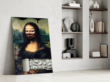 Modern Mona Lisa Glass Wall Art || Designer Collection