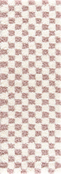 Atira Pink Checkered Shag Rug