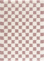 Atira Pink Checkered Shag Rug