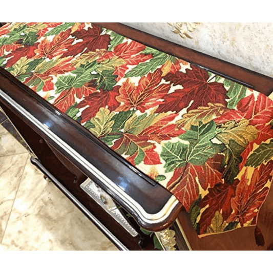 Tache Warm Colorful Thanksgiving Leaves Fall Foliage Tapestry Table Runners (11516)