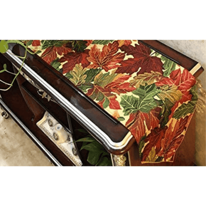 Tache Warm Colorful Thanksgiving Leaves Fall Foliage Tapestry Table Runners (11516)
