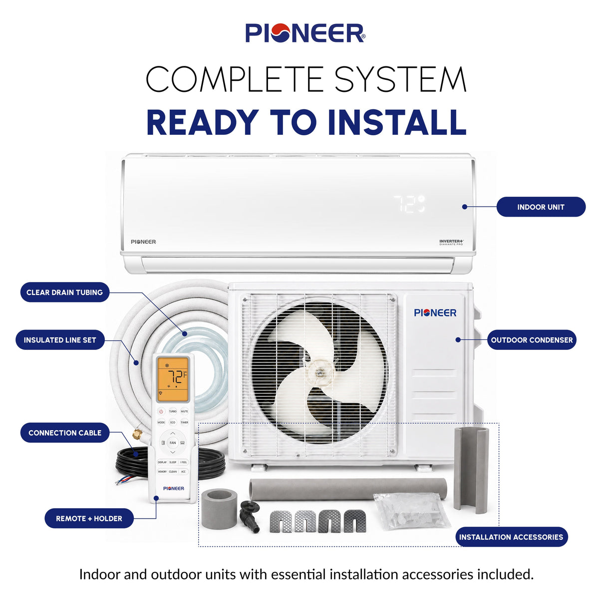 Pioneer Diamante Pro 12,000 BTU Ductless Mini-Split Heat Pump - view 3