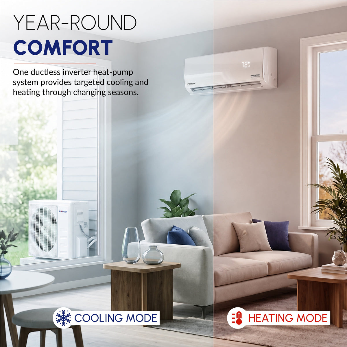 Pioneer Diamante Pro 12,000 BTU Ductless Mini-Split Heat Pump - view 2