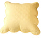 Tache Yellow Diamond Matelasse Scalloped Buttercup Puffs Cushion Covers / Euro Sham (YELLEMDES)