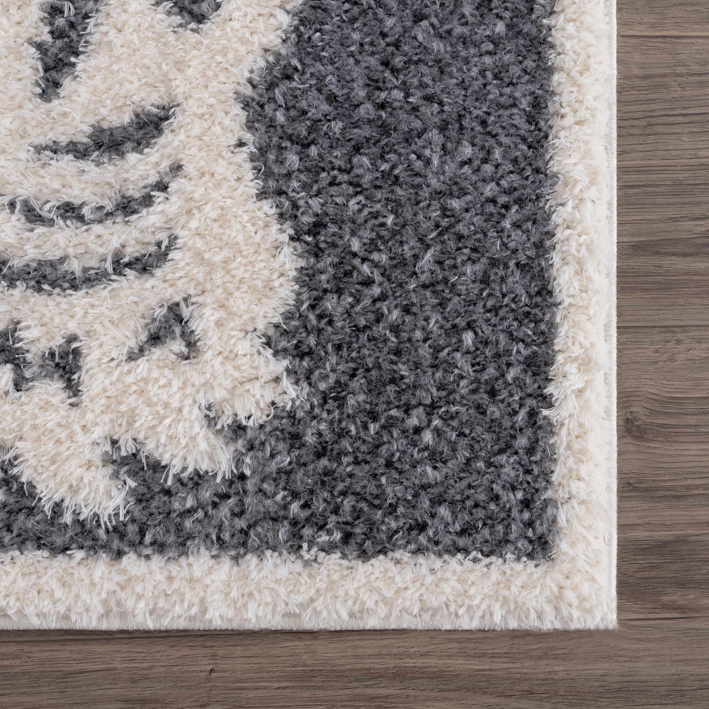 Zane Charcoal Tibetan Tiger Plush Rug