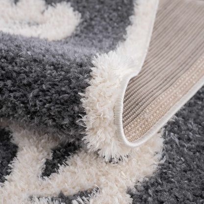 Zane Charcoal Tibetan Tiger Plush Rug