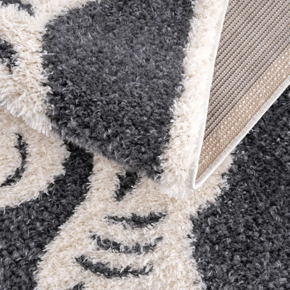 Zane Charcoal Tibetan Tiger Plush Rug