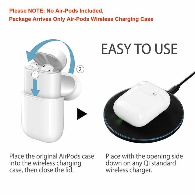 Qi Wireless Charging Case Cover for Apple® Airpods