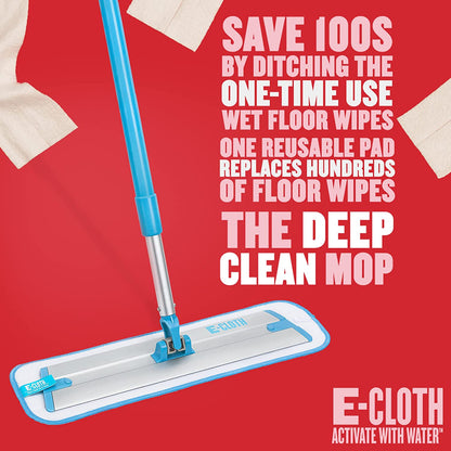 Deep Clean Mop, Microfiber Mop, Perfect Floor Cleaner for Hardwood, Laminate, Tile and Stone Flooring, Washable and Reusable, 100 Wash Promise