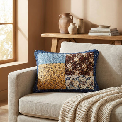Cotton Patchwork Floral Prairie Sunset Pillow Sham