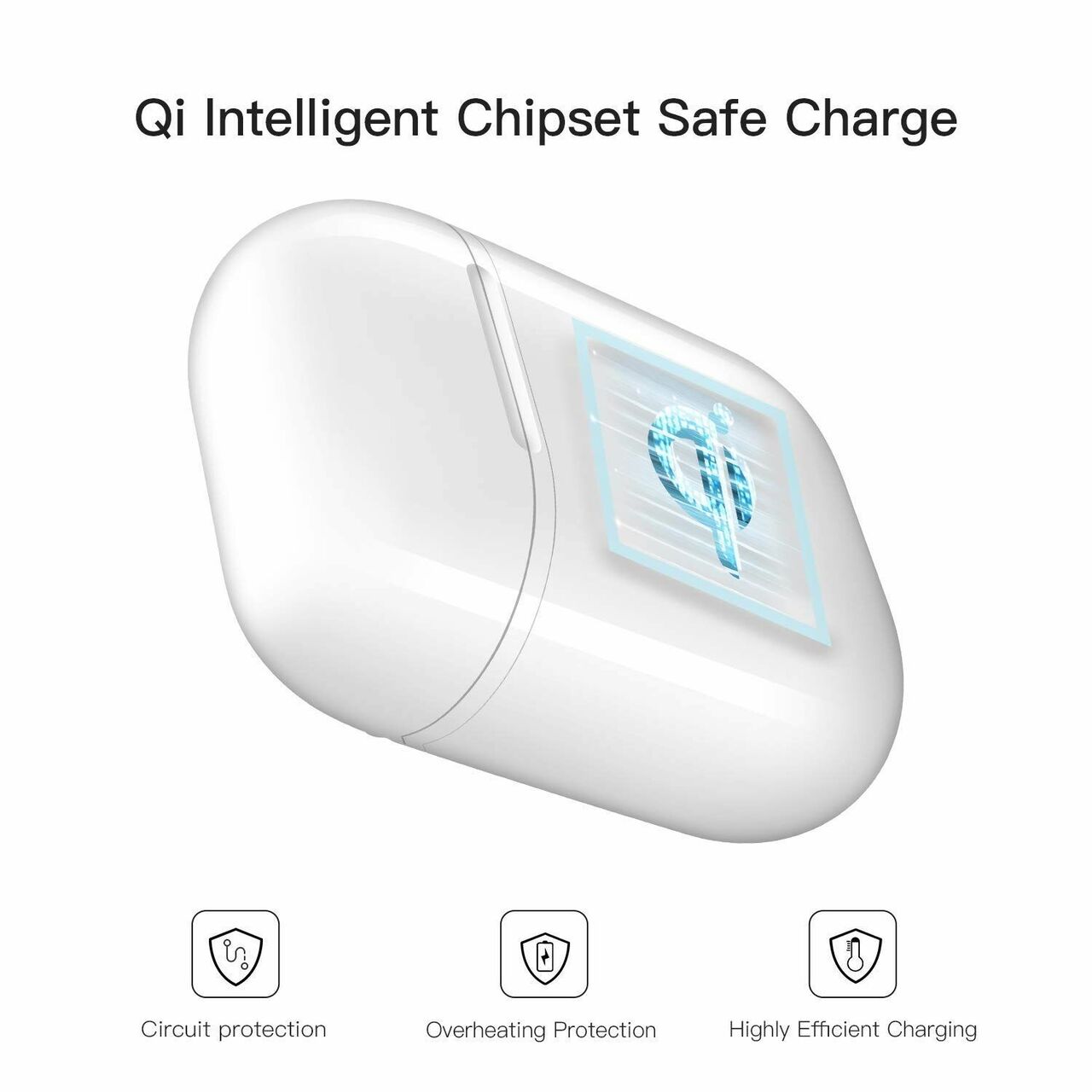 Qi Wireless Charging Case Cover for Apple® Airpods