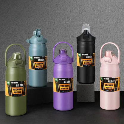 1500ML Stainless Steel Thermal Cup - Large Capacity Vacuum Insulated Tumbler, Thermo Water Bottle for Outdoor Activities