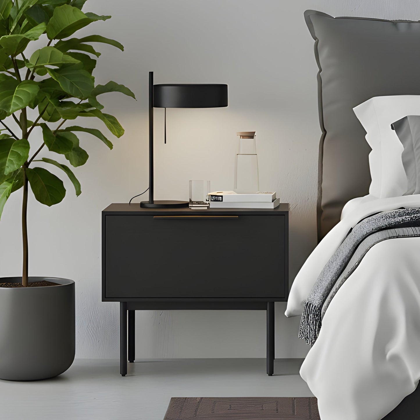 Akira Nightstand, Black