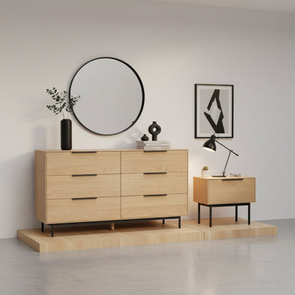 Akira Nightstand, Light Oak