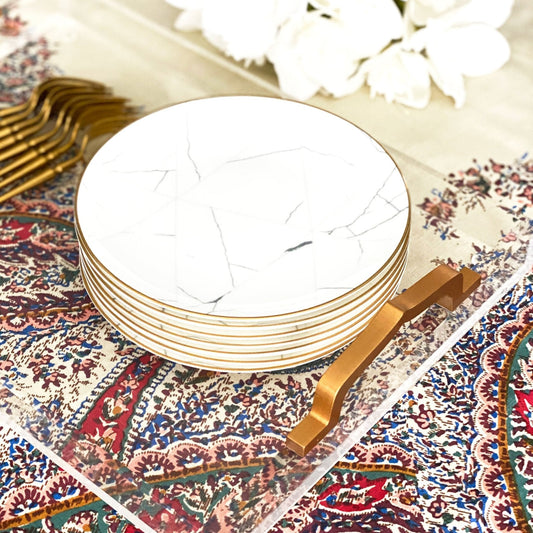 Alhambra Acrylic Tray with Matte Gold Handle
