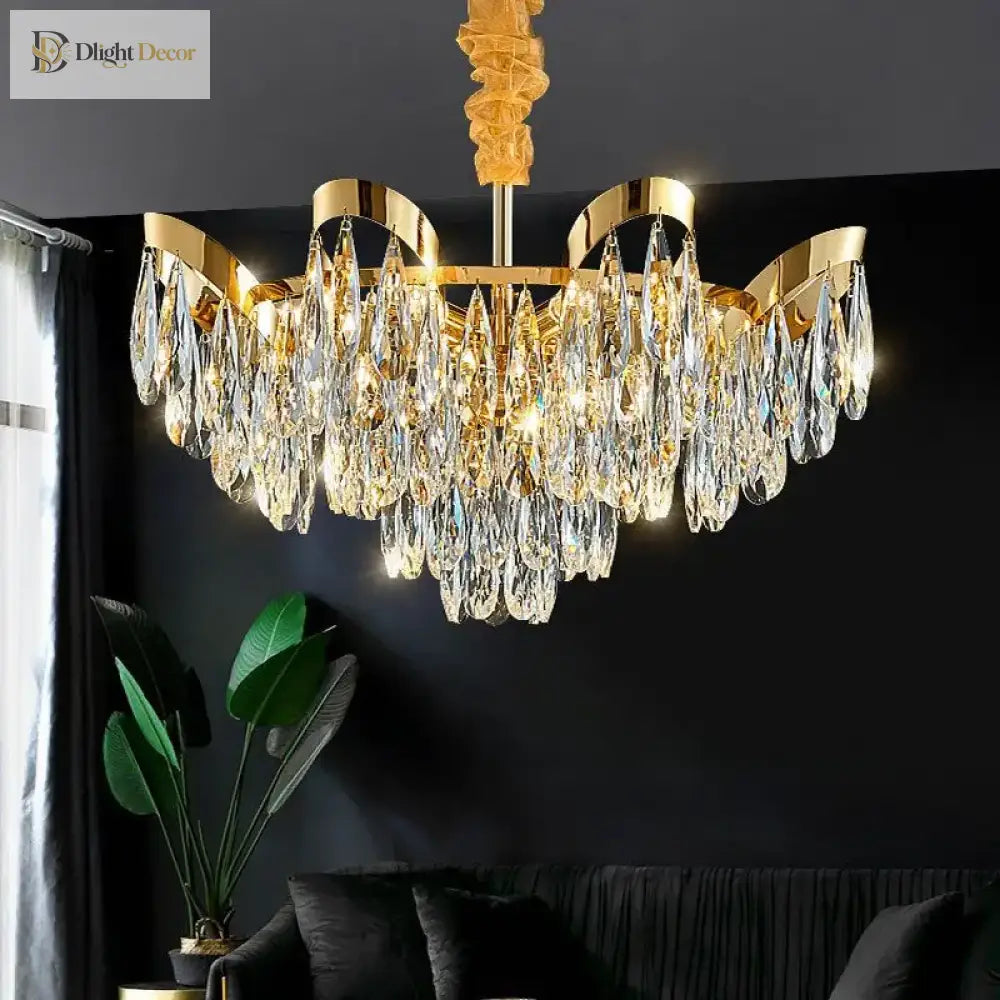 Alice LED Modern Crystal Chandelier | Modern Dining Room Lighting