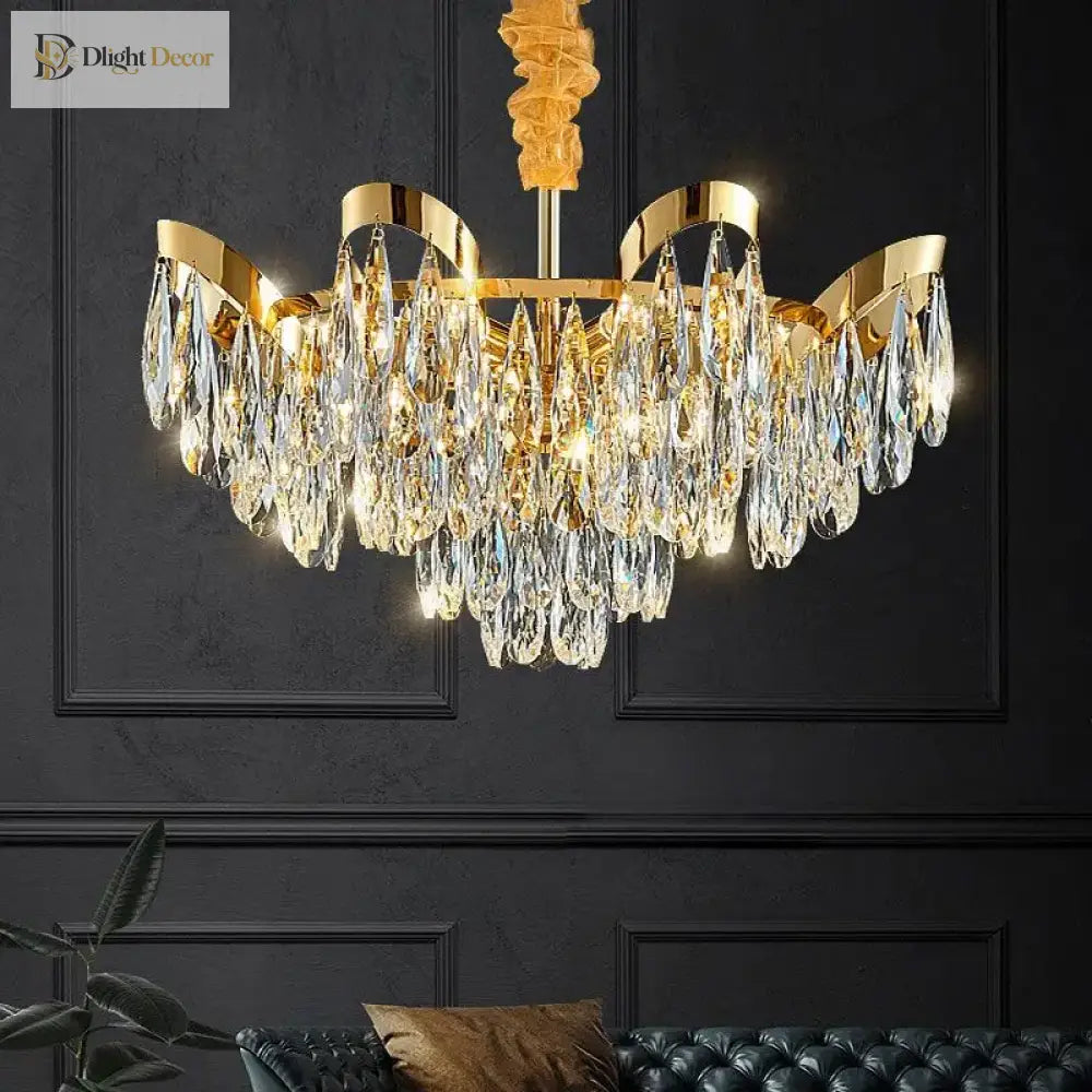 Alice LED Modern Crystal Chandelier | Modern Dining Room Lighting