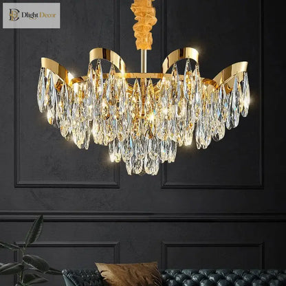 Alice LED Modern Crystal Chandelier | Modern Dining Room Lighting
