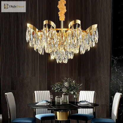 Alice LED Modern Crystal Chandelier | Modern Dining Room Lighting