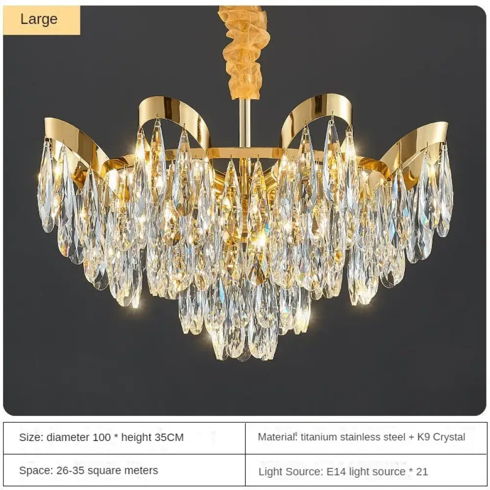 Alice LED Modern Crystal Chandelier | Modern Dining Room Lighting