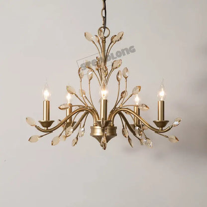 American Modern LED Crystal Ceiling Chandeliers - French Elegance for Living and Dining Spaces