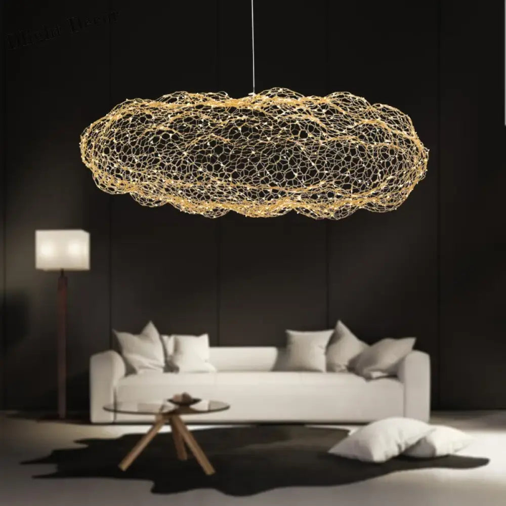 Art Decor Hollow Cloud Pendant Lights - Danish Design Firefly Chandelier for Living Rooms, Bedrooms, and Staircases