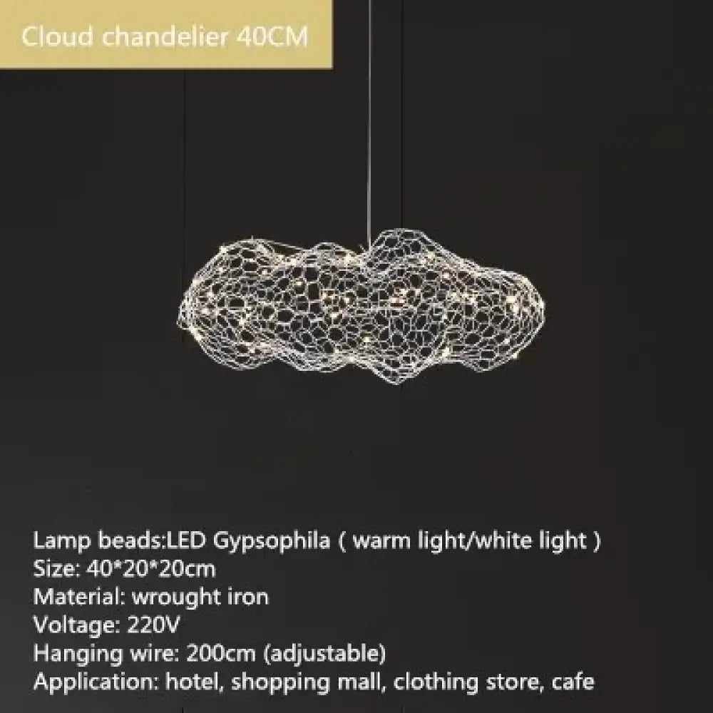 Art Decor Hollow Cloud Pendant Lights - Danish Design Firefly Chandelier for Living Rooms, Bedrooms, and Staircases