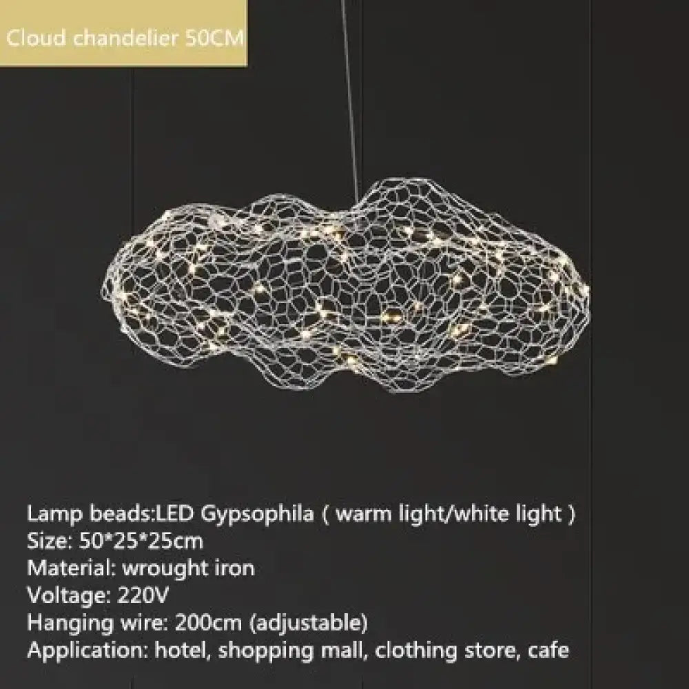 Art Decor Hollow Cloud Pendant Lights - Danish Design Firefly Chandelier for Living Rooms, Bedrooms, and Staircases