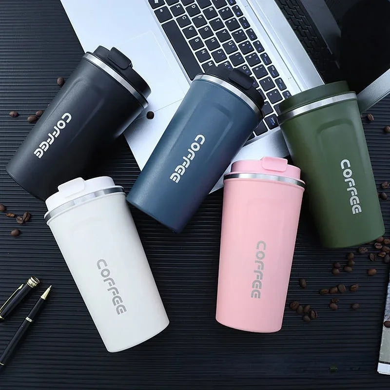 510ML Stainless Steel Thermal Mug - Leakproof Coffee & Water Travel Bottle, Insulated Thermo Flask for Hot and Cold Beverages