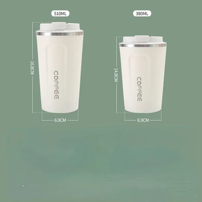 510ML Stainless Steel Thermal Mug - Leakproof Coffee & Water Travel Bottle, Insulated Thermo Flask for Hot and Cold Beverages