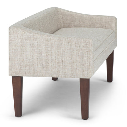 Platinum Upholstered Bench with Solid Wood Frame - Parris