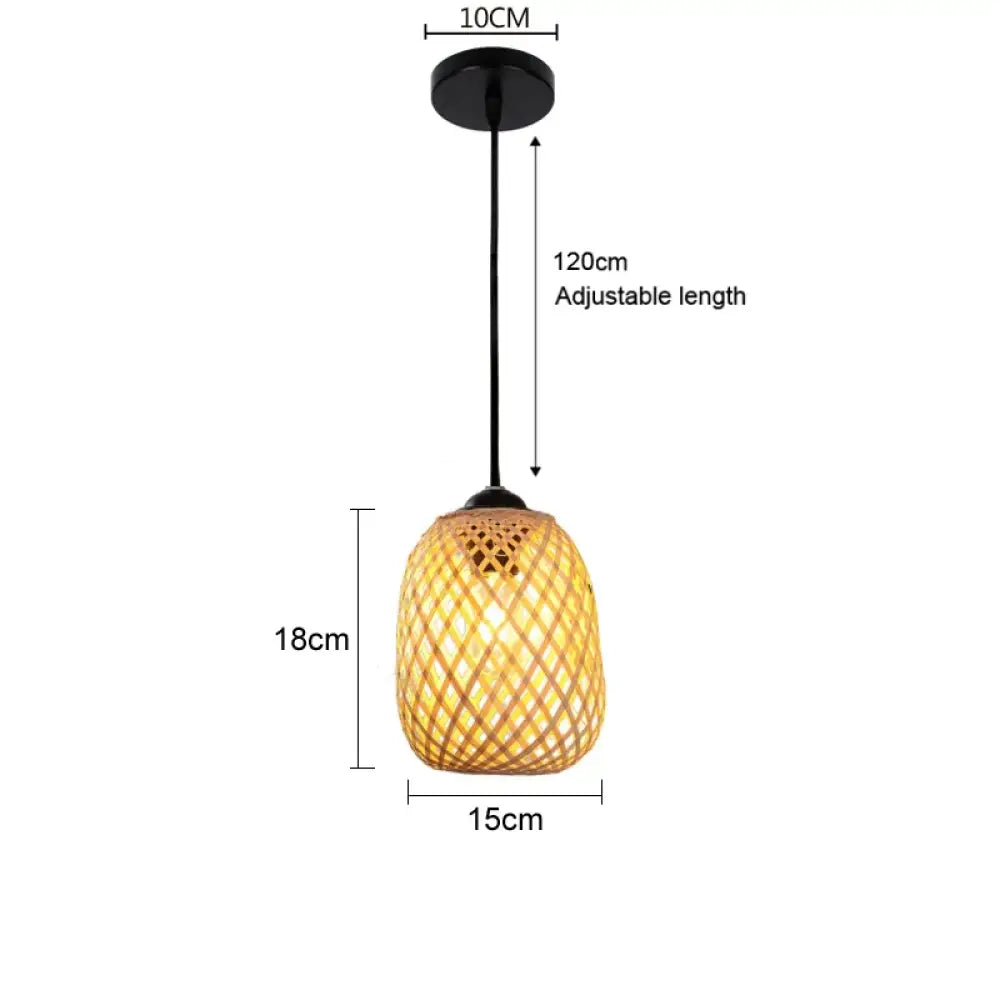 Bamboo Artistry Hand-Woven Pendant Lights - Exquisite Rattan Wicker Chandelier for Your Home