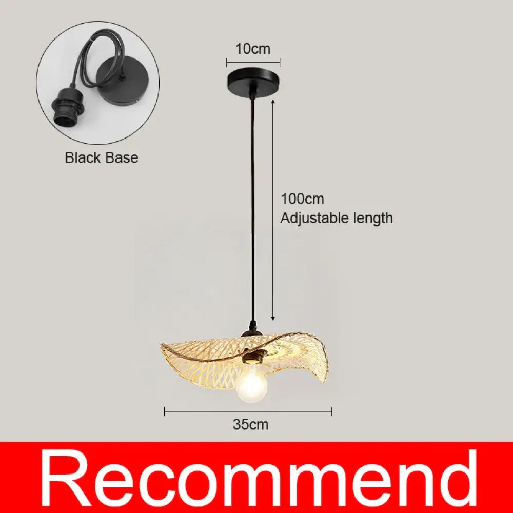 Bamboo Artistry Hand-Woven Pendant Lights - Exquisite Rattan Wicker Chandelier for Your Home